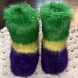 Mardi Gras Fur Boots